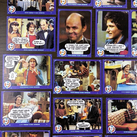 Mork & Mindy Trading Cards 1978 Topps Robin Williams Vintage Lot Of 39 - Picture 4 of 8